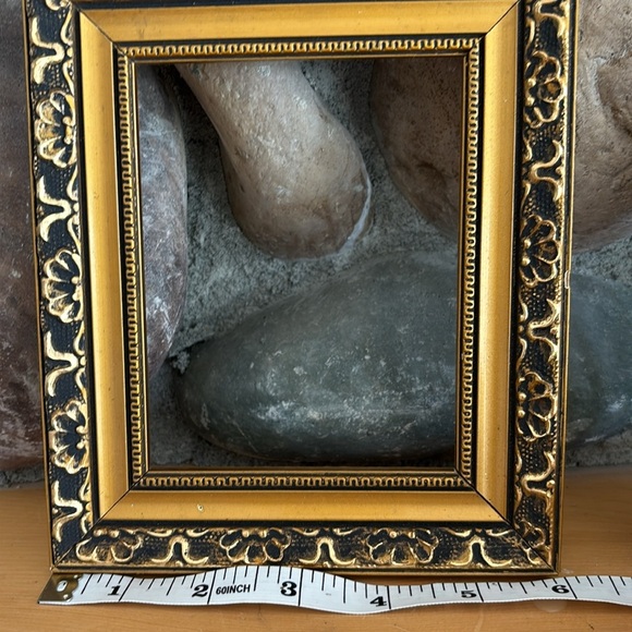 SET OF TWO Gold tone and Black Picture Frames gallery wall frames small size - Picture 7 of 10